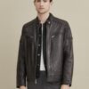 Luxe Sheep Leather Jacket in Black