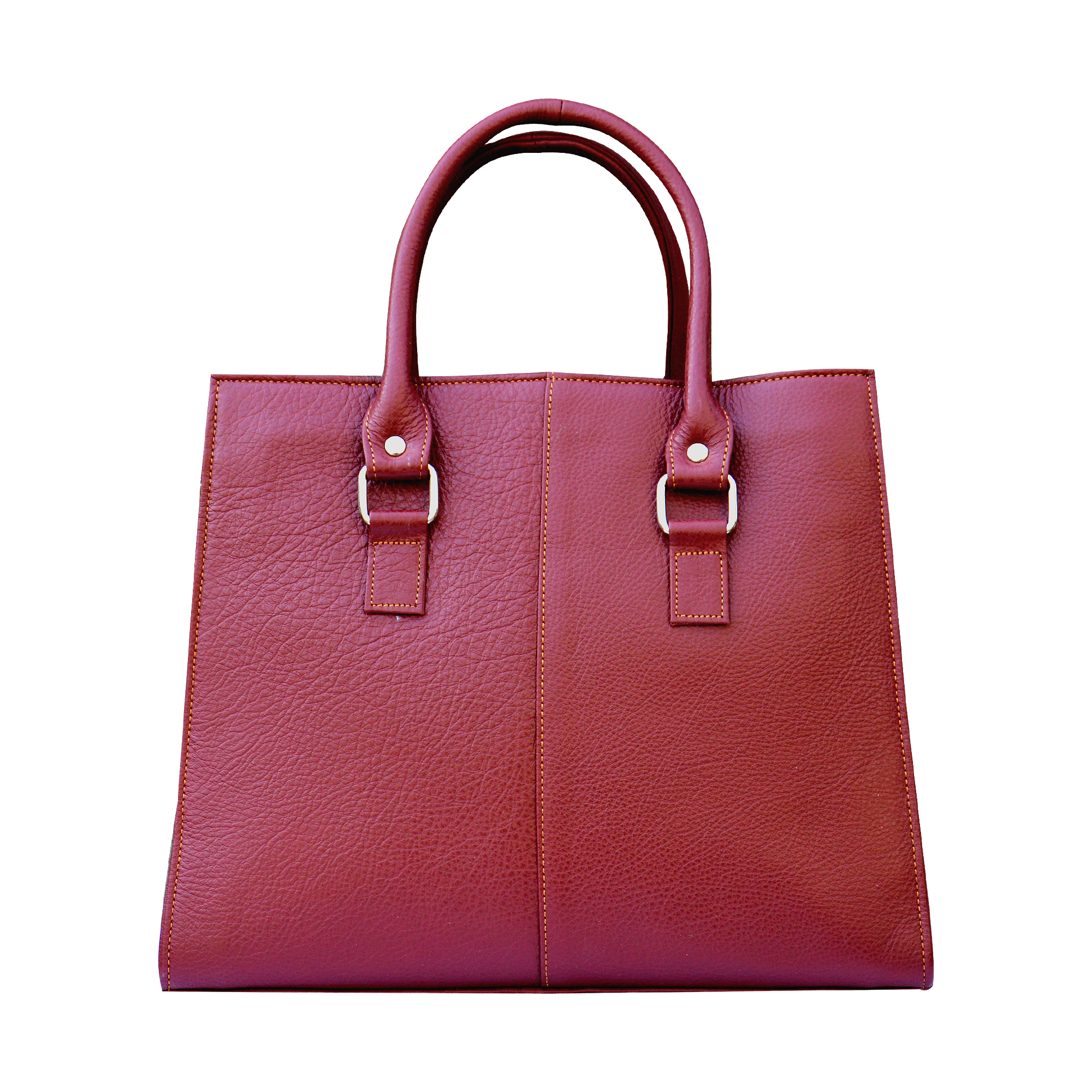 Rose Wine Leather Handbag - Image 5