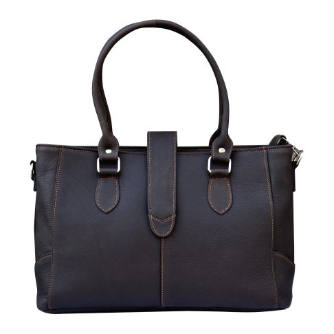 Velric coffee leather handbag for women premium quality